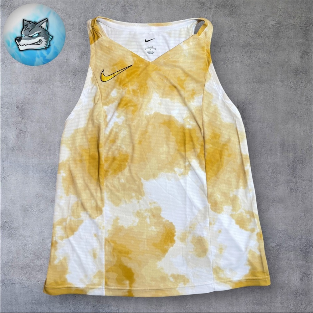 2024 Nike Pro Elite ADV Mens Size XL Singlet Yellow Gold Made In USA FD5891-711‎